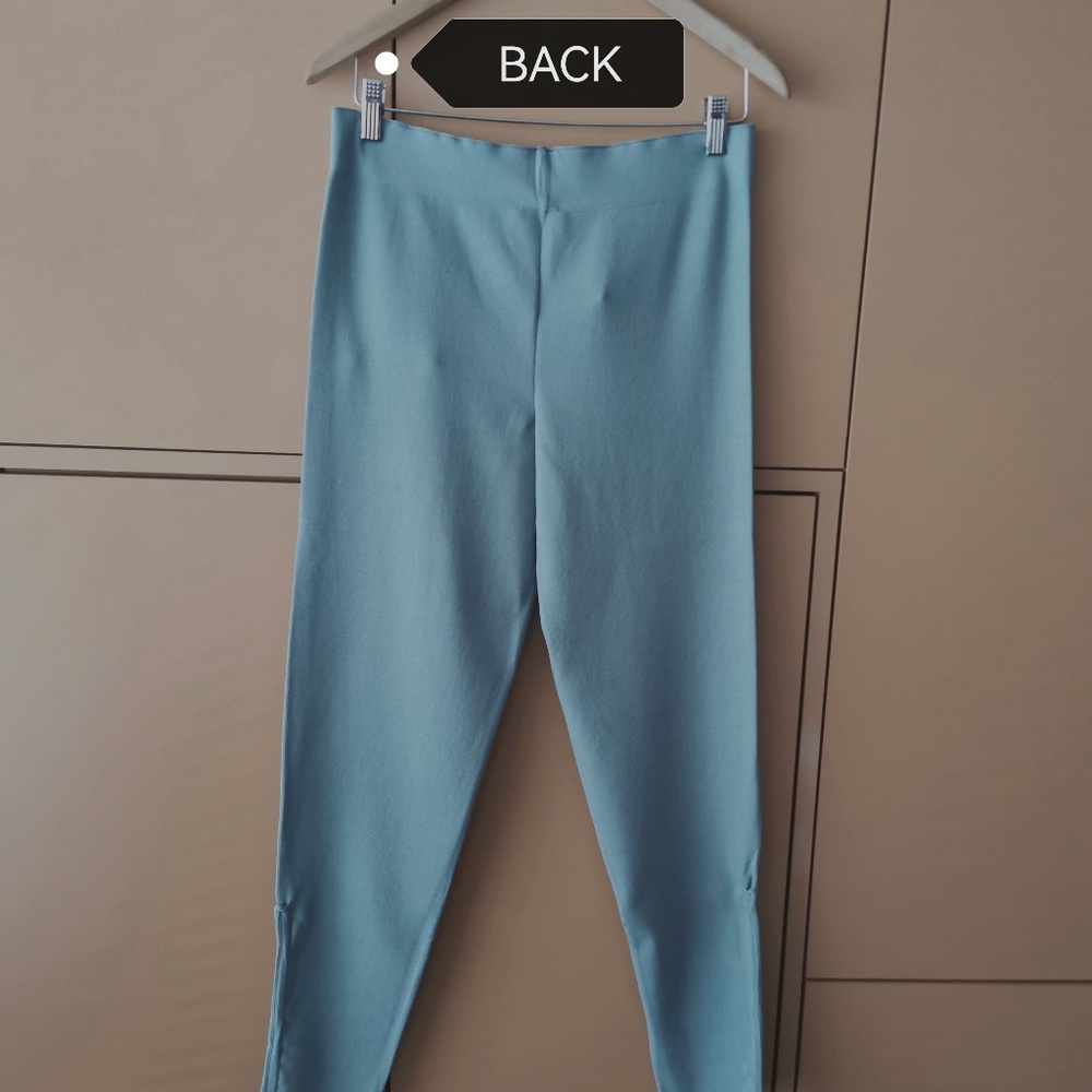 MANGO BUNDLE Knitted top with ruffle detail & Ruched-detail trousers - NWT (L) - Picture 14 of 16